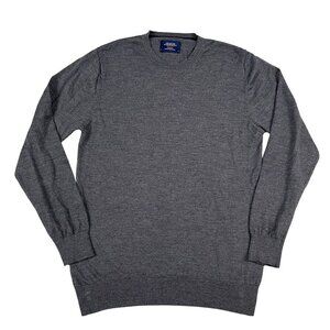 Charles Tyrwhitt Weekend Mens Grey 100% Extra Fine Merino Wool Sweater Large